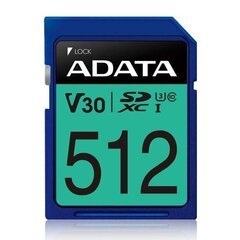 Adata ASDX512GUI3V30S-R kaina ir informacija | Atminties kortelės telefonams | pigu.lt