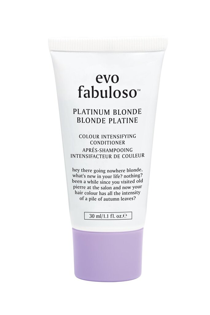 Geltonus tonus neutralizuojantis kondicionierius šviesiems plaukams EVO Platinum Blonde Fabuloso 30 ml kaina ir informacija | Balzamai, kondicionieriai | pigu.lt