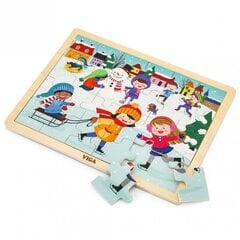 Деревянная головоломка - Зимнее веселье Viga, 24 шт.  цена и информация | Пазлы | pigu.lt