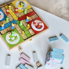 Medinis šeimyninis stalo žaidimas "Ludo", Viga Toys kaina ir informacija | Stalo žaidimai, galvosūkiai | pigu.lt