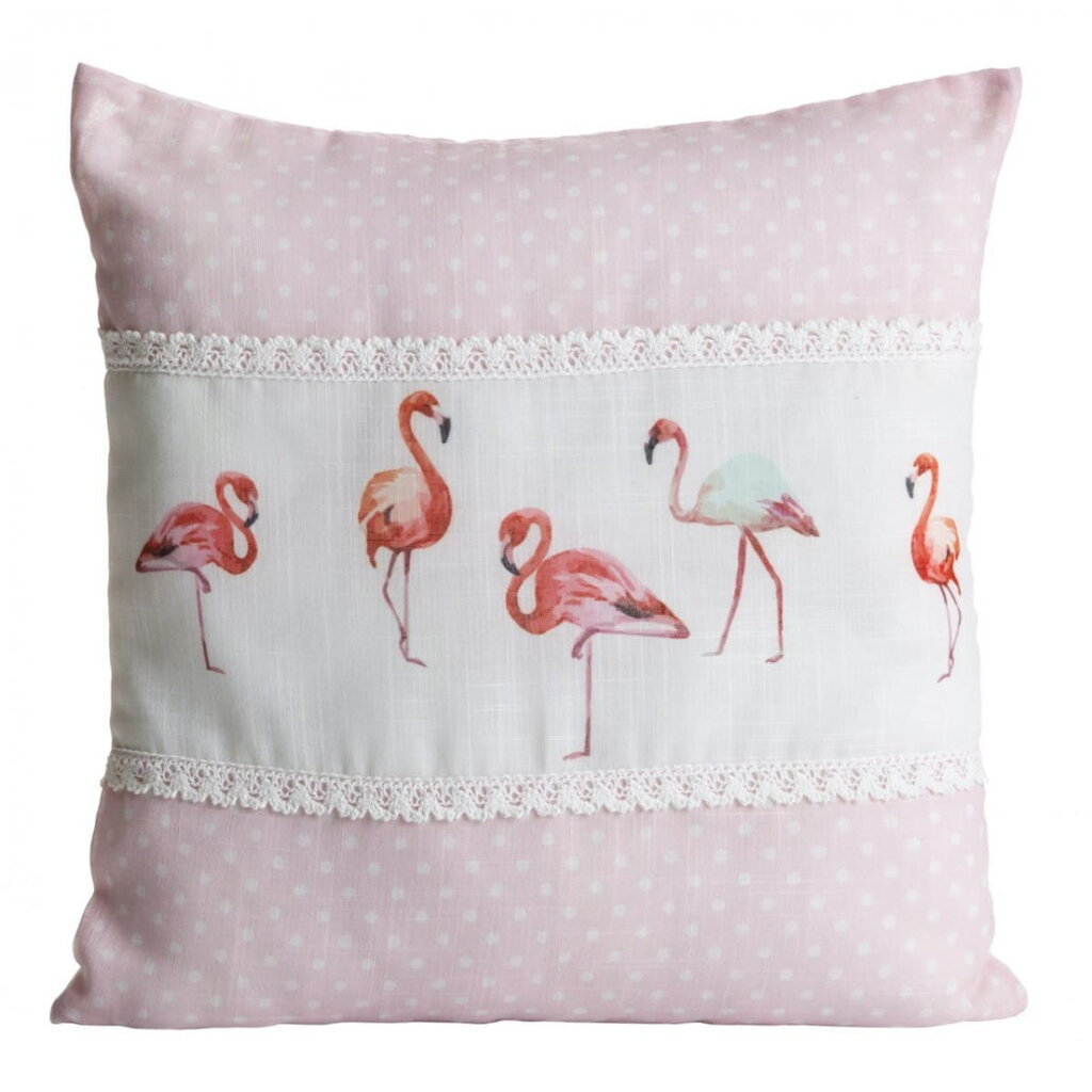 Dekoratyvinis pagalvėlės užvalkalas Flamingo, 40x40 cm kaina ir informacija | Dekoratyvinės pagalvėlės ir užvalkalai | pigu.lt
