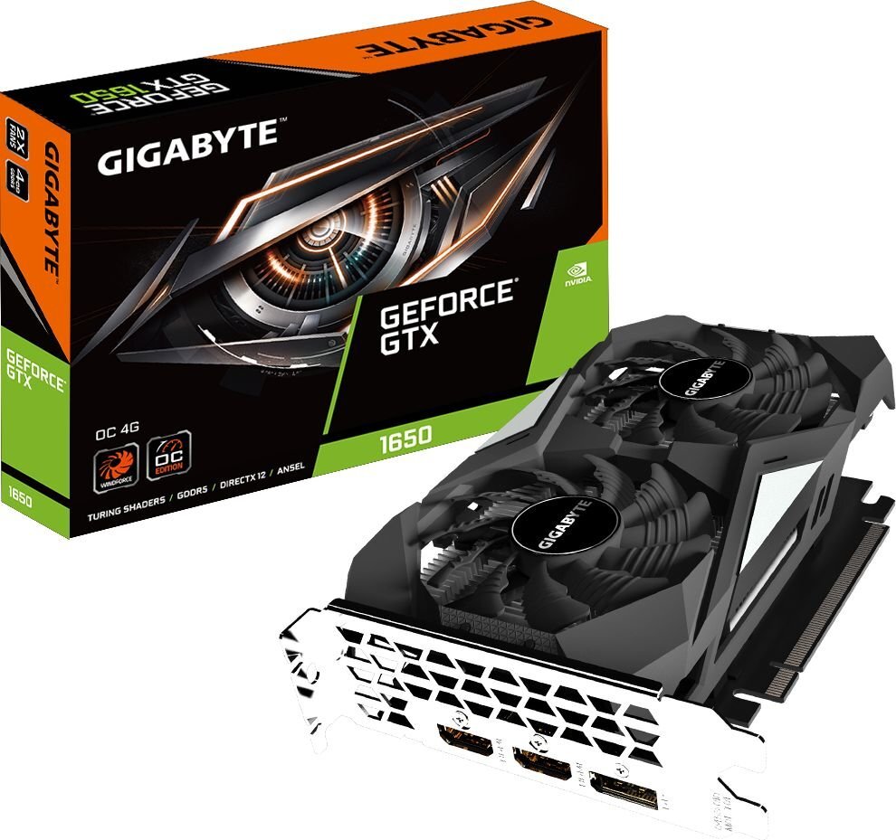 GeForce® GTX 1650 OC 4G kaina ir informacija | Vaizdo plokštės (GPU) | pigu.lt