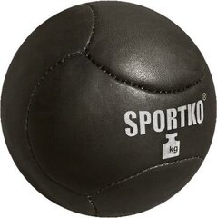 Утяжеленный кожаный медицинский мяч SportKO Medbol, 12 кг цена и информация | Медболы | pigu.lt