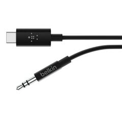 Belkin F7U079bt03-BLK, Aux 3.5 мм/USB-C, 0.9 м цена и информация | Кабели и провода | pigu.lt