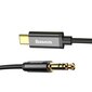 Baseus Yiven audio M01 USB type-C / mini-jack (3,5 mm) 1,2 m laidas, Juoda kaina ir informacija | Laidai telefonams | pigu.lt