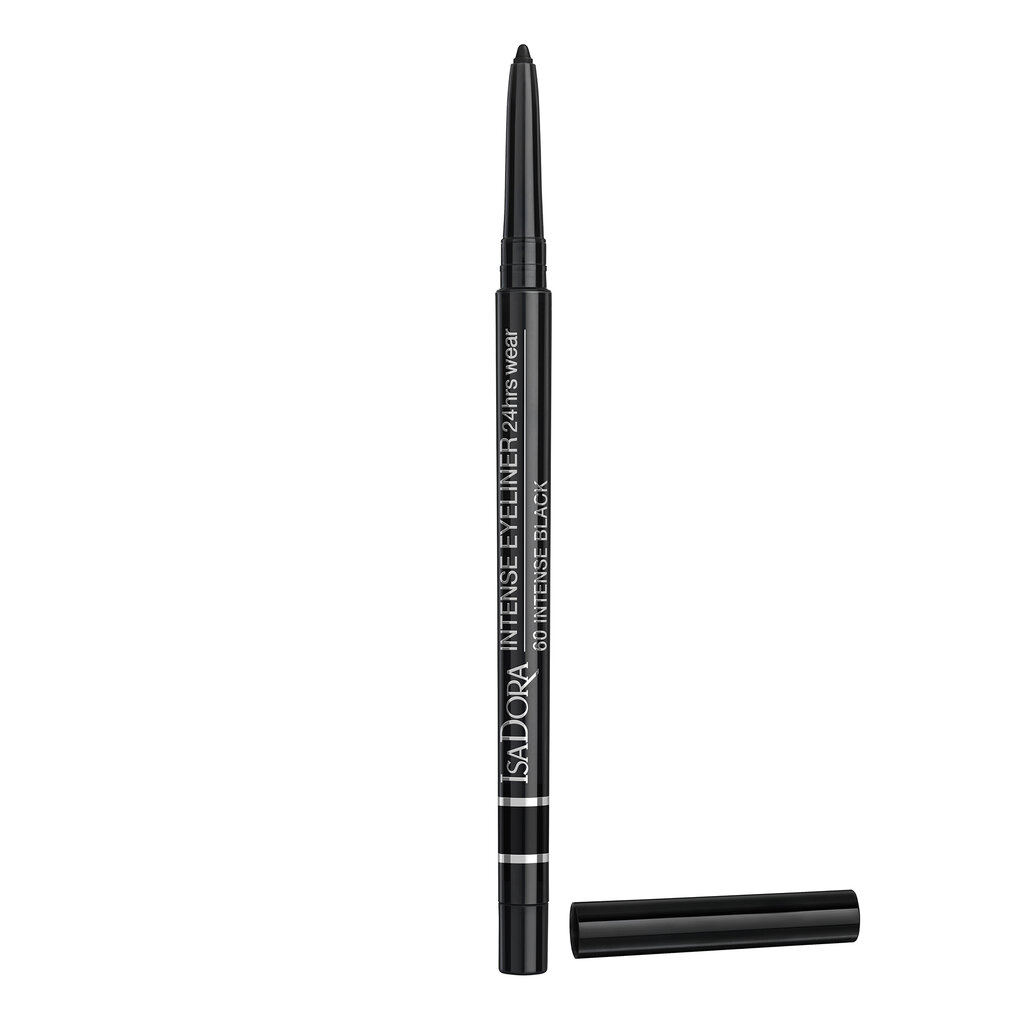 Akių kontūro pieštukas IsaDora Intense 24HRS Wear 0.35 g 60 Intense Black kaina ir informacija | Akių šešėliai, pieštukai, blakstienų tušai, serumai | pigu.lt