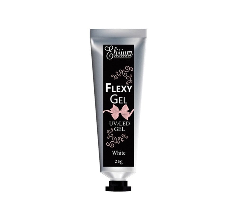 Nagų gelis Elisium Flexy Gel White, 25g цена и информация | Nagų lakai, stiprintojai | pigu.lt