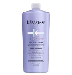 Шампунь нейтрализующий желтые оттенки для светлых волос Kerastase Blond Absolu Bain Ultra-Violet 1000 мл цена и информация | Шампуни | pigu.lt