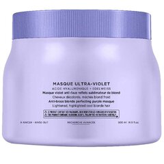 Geltoną atspalvį neutralizuojanti plaukų kaukė Kerastase Blond Absolu Ultra Violet 500 ml kaina ir informacija | Kérastase Kvepalai, kosmetika | pigu.lt