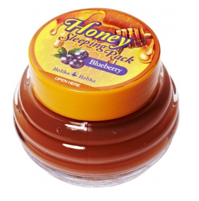 Naktinė veido kaukė Holika Holika Honey Blueberry, 90ml kaina ir informacija | Veido kaukės, paakių kaukės | pigu.lt