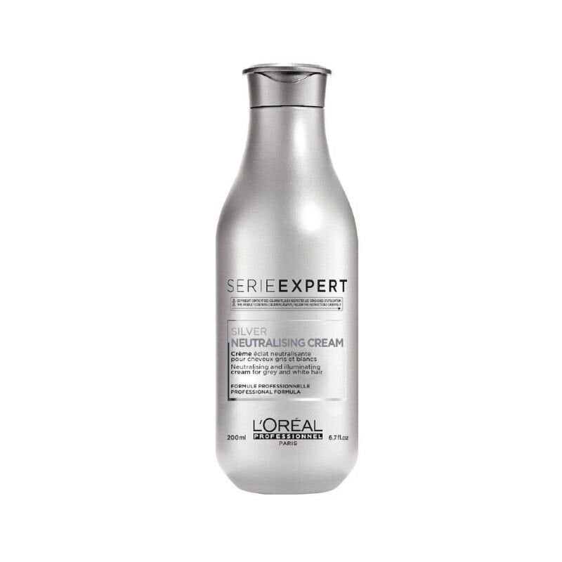 Geltonus tonus neutralizuojantis plaukų kondicionierius L'Oreal Serie Expert Silver Neutralising Cream 200 ml kaina ir informacija | Balzamai, kondicionieriai | pigu.lt