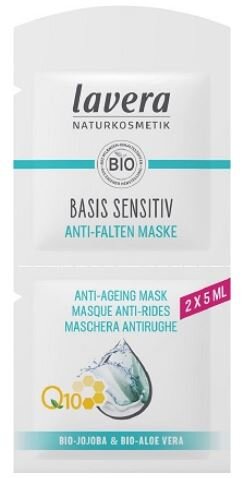 Veido kaukë Lavera Basis Sensitiv Q10, 10ml kaina ir informacija | Veido kaukės, paakių kaukės | pigu.lt