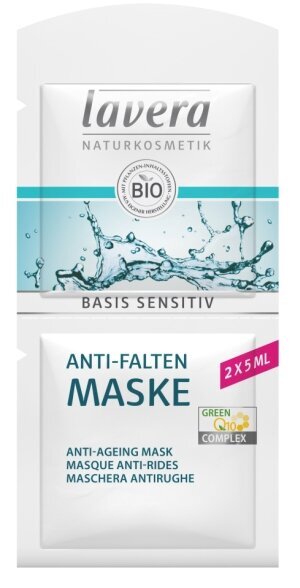 Veido kaukë Lavera Basis Sensitiv Q10, 10ml kaina ir informacija | Veido kaukės, paakių kaukės | pigu.lt