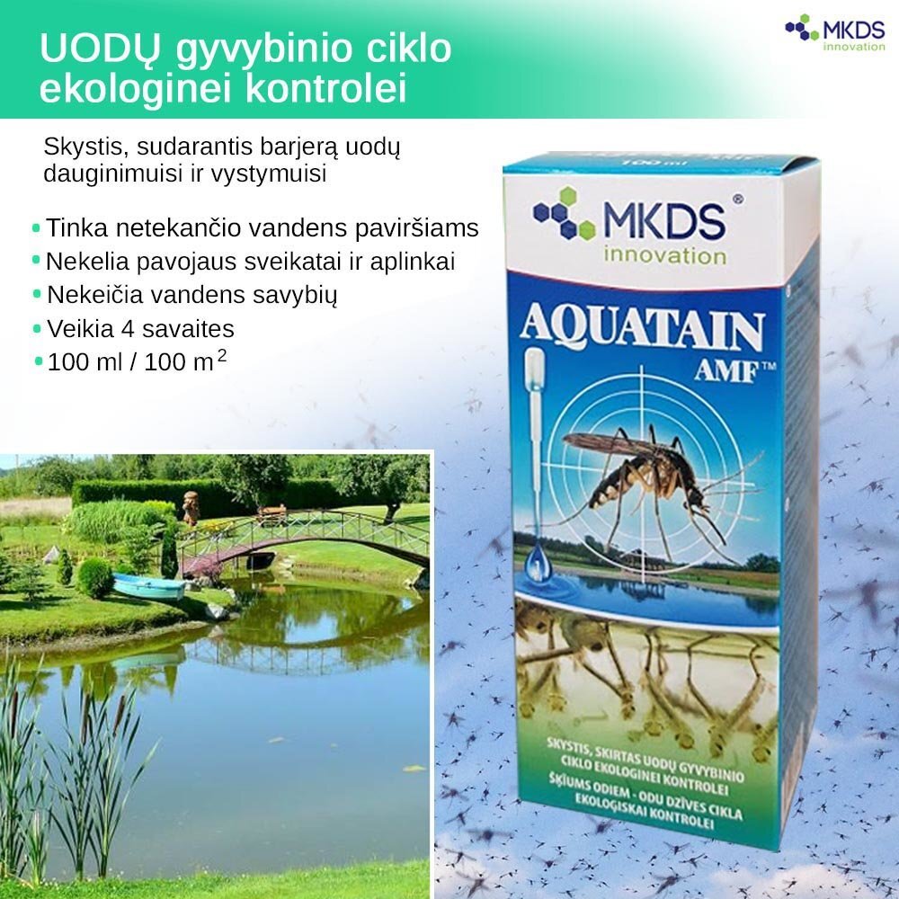 MKDS Aquatain AMF skystis tvenkiniams nuo uodų ir mašalų, 100 ml kaina ir informacija | Vabzdžių naikinimas | pigu.lt