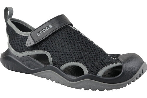 Crocs™ vyriškos basutės Swiftwater Mesh Deck, juodos kaina ir informacija | Vyriškos šlepetės, basutės | pigu.lt