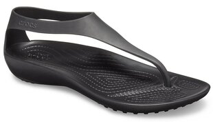 Crocs moteriškos basutės W Serena Flip 205468-060, juodos kaina ir informacija | Šlepetės moterims | pigu.lt