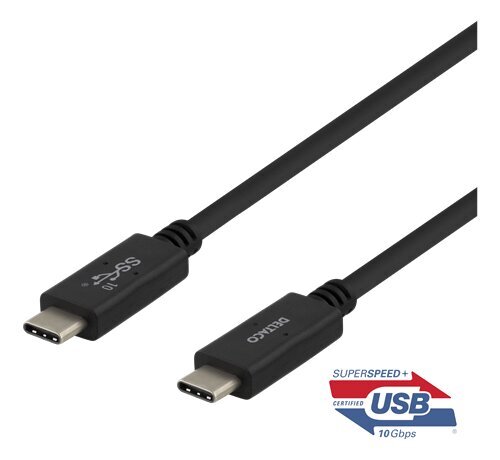 Deltaco USBC-1401M, USB C, 0.5 m kaina ir informacija | Laidai telefonams | pigu.lt