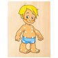 Medinė berniuko aprengimo dėlionė Woody 90018 kaina ir informacija | Žaislai kūdikiams | pigu.lt