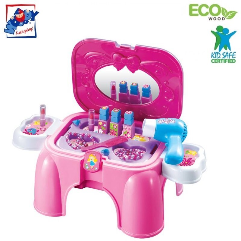 Vaikiškas grožio rinkinys Woody Plastica Pink Girls 91609, 16 dalių цена и информация | Žaislai mergaitėms | pigu.lt
