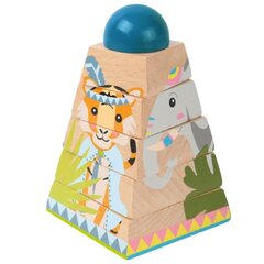 Medinė kaladėlių piramidė Small Foot kaina ir informacija | Žaislai kūdikiams | pigu.lt