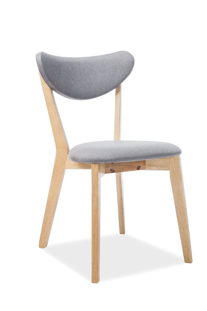 4-ių kėdžių komplektas Signal Meble Brando, ąžuolo/pilkos spalvos kaina ir informacija | Virtuvės ir valgomojo kėdės | pigu.lt