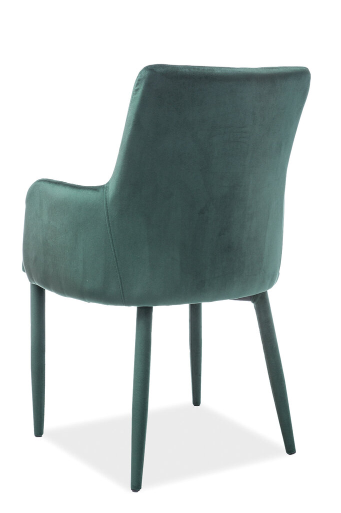 4-ių kėdžių komplektas Signal Meble Ricardo Velvet, žalias kaina ir informacija | Virtuvės ir valgomojo kėdės | pigu.lt