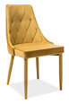 4-ių kėdžių komplektas Signal Meble Trix Velvet, geltonas