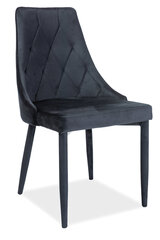 4-ių kėdžių komplektas Signal Meble Trix Velvet, juodas kaina ir informacija | 4-ių kėdžių komplektas Signal Meble Trix Velvet, juodas | pigu.lt