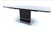 Išskleidžiamas stalas Signal Meble Pallas, pilkas/juodas kaina ir informacija | Virtuvės ir valgomojo stalai, staliukai | pigu.lt