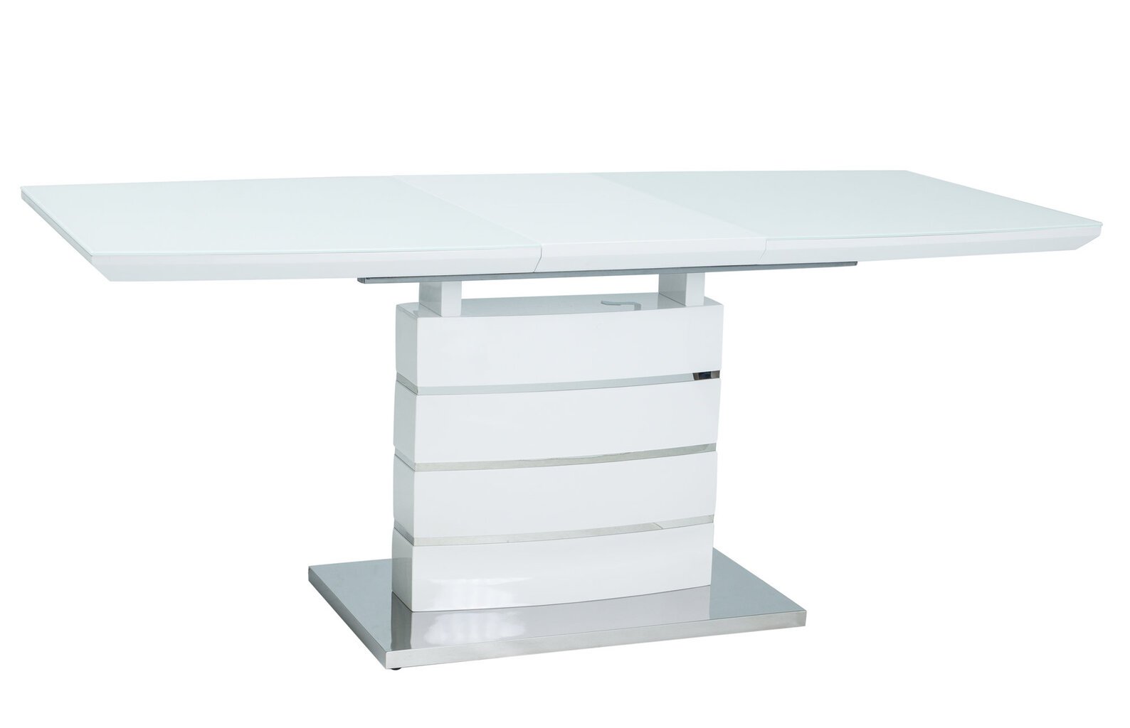 Išskleidžiamas stalas Signal Meble Leonardo, baltas цена и информация | Virtuvės ir valgomojo stalai, staliukai | pigu.lt