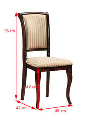 2-jų kėdžių komplektas Signal Meble MN-SC, baltos/smėlio spalvos kaina ir informacija | Virtuvės ir valgomojo kėdės | pigu.lt