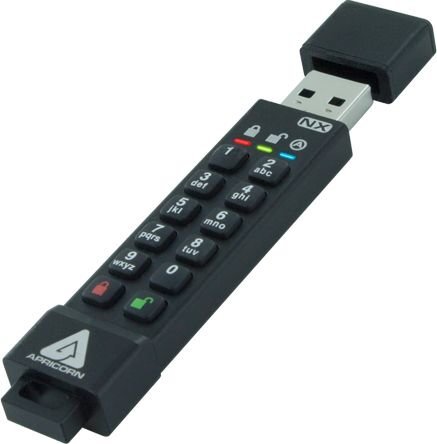 Flash S-USB 3.0 8GB Apricorn SecureKey kaina ir informacija | USB laikmenos | pigu.lt