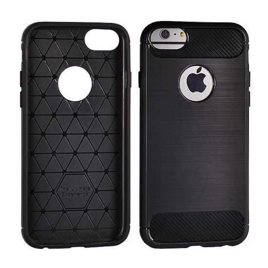 GreenGo LG Q6 Back Case Carbon Black kaina ir informacija | Telefono dėklai | pigu.lt