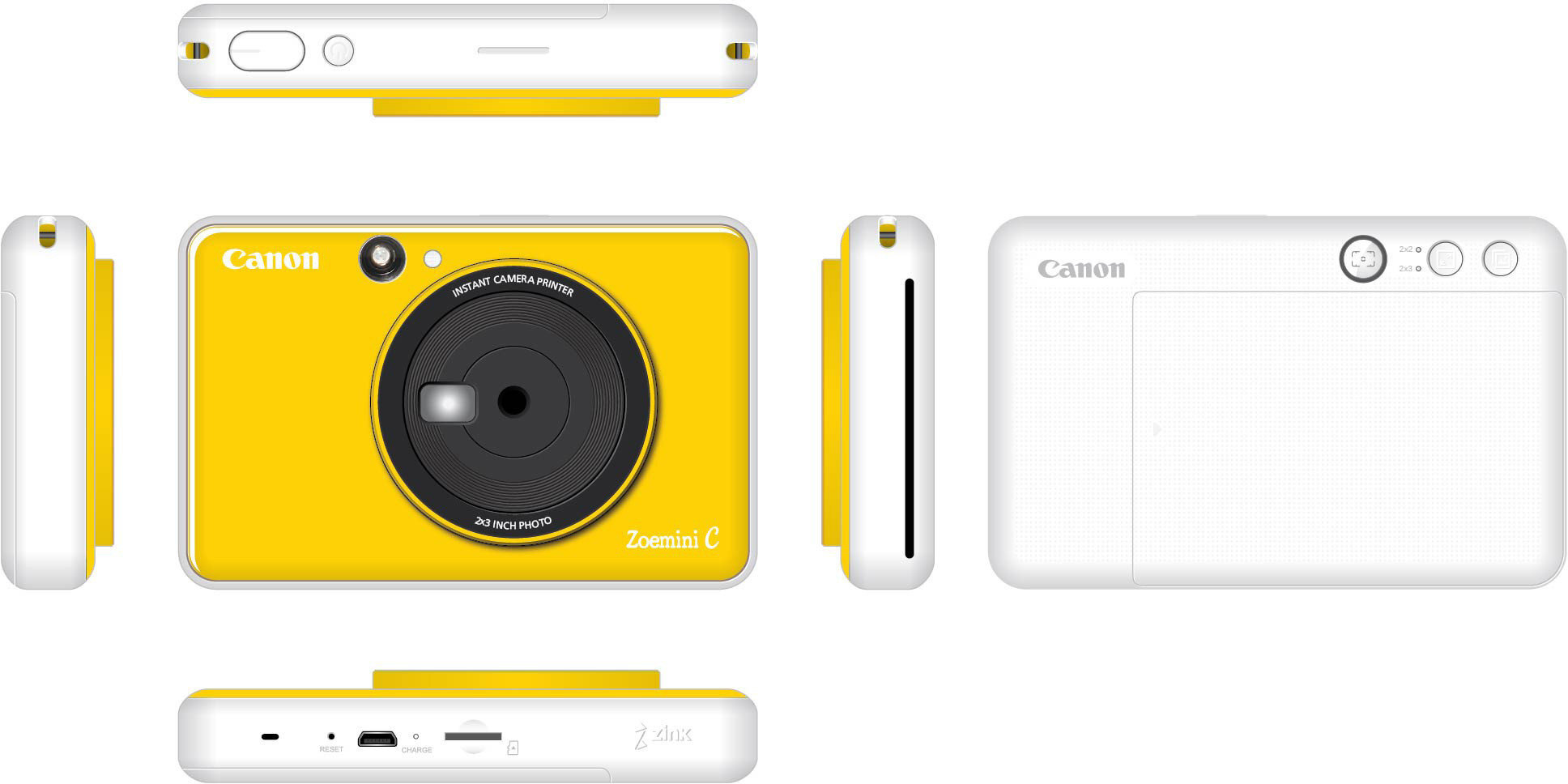 Canon Zoemini C (Bumble Bee Yellow) + 10 photo sheets kaina ir informacija | Momentiniai fotoaparatai | pigu.lt