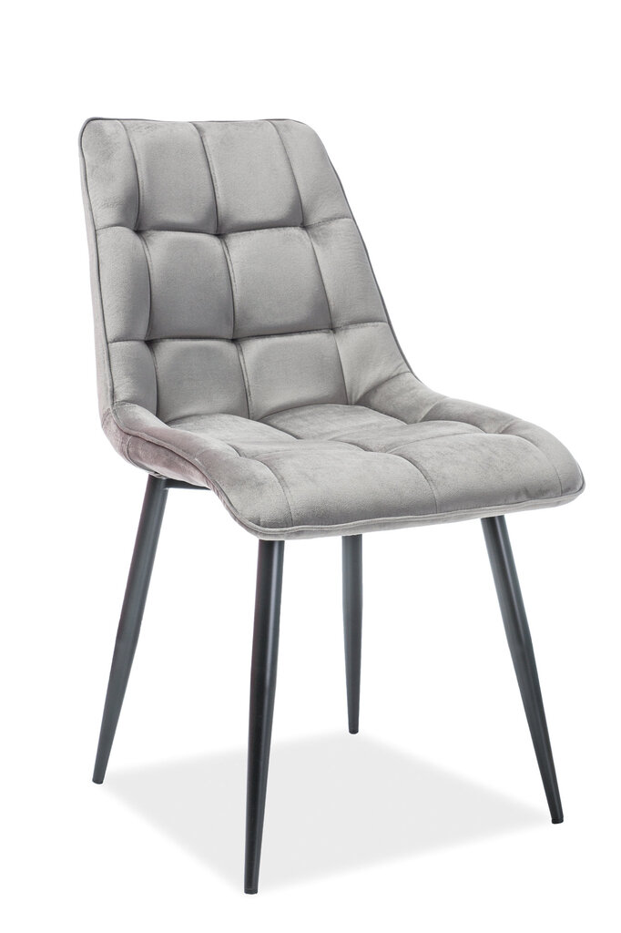 4-ių kėdžių komplektas Chic, pilkas/juodas kaina ir informacija | Virtuvės ir valgomojo kėdės | pigu.lt