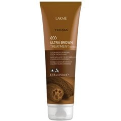 Маска для волос, окрашенных в коричневый цвет Lakme Teknia Ultra Brown 250 мл цена и информация | Средства для укрепления волос | pigu.lt