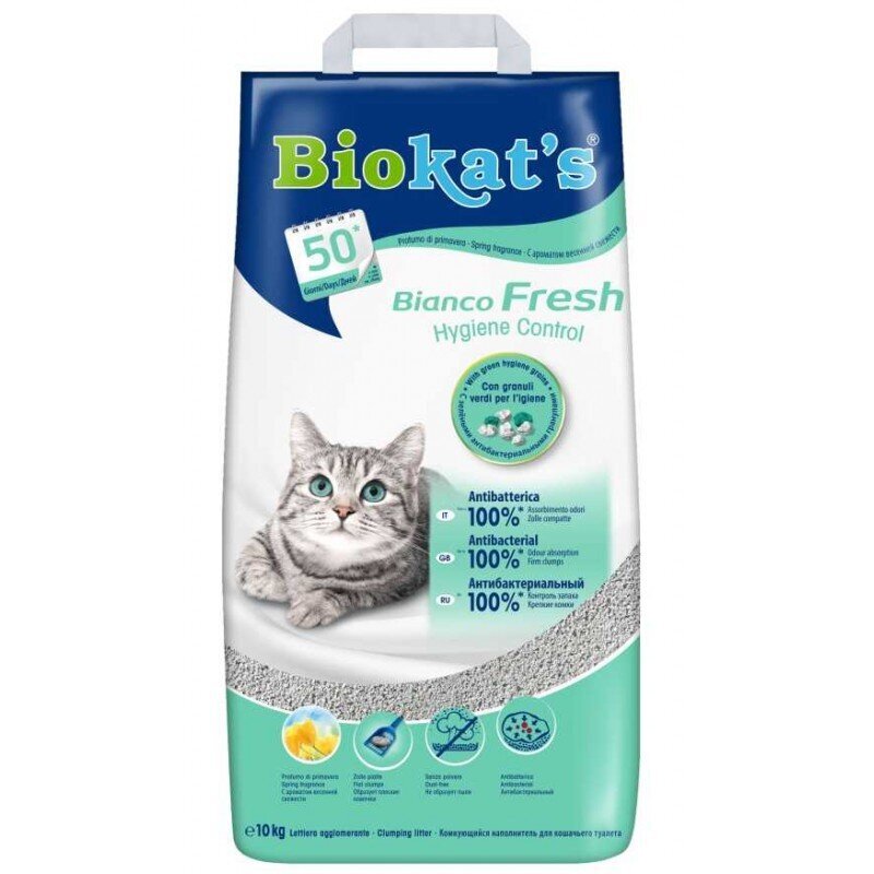 Biokat's kraikas katėms Bianco Fresh Hygienic, 10 kg цена и информация | Kraikas katėms | pigu.lt