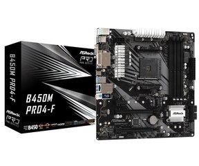 Asrock B450M Pro4-F kaina ir informacija | Asrock Kompiuterinė technika | pigu.lt