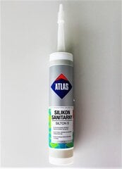 Sanitarinis silikonas ATLAS SILTON S 000-N, 280 ml, bespalvis kaina ir informacija | Sandarinimo medžiagos | pigu.lt