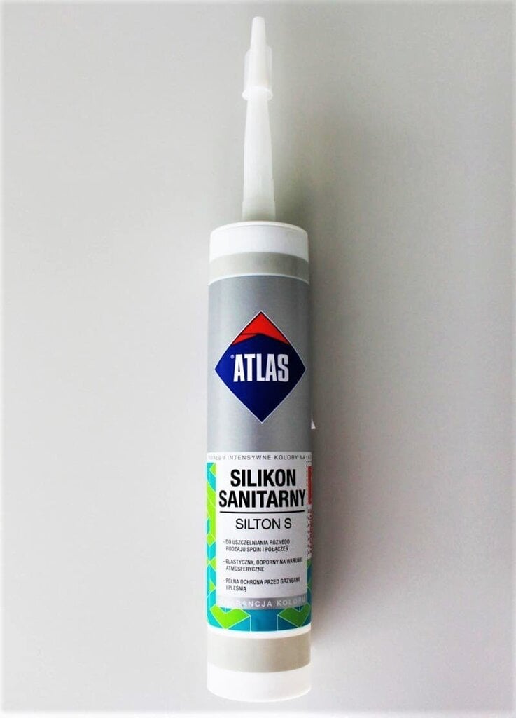 Sanitarinis silikonas ATLAS SILTON S 024-N, 280 ml, tamsiai rudas цена и информация | Sandarinimo medžiagos | pigu.lt