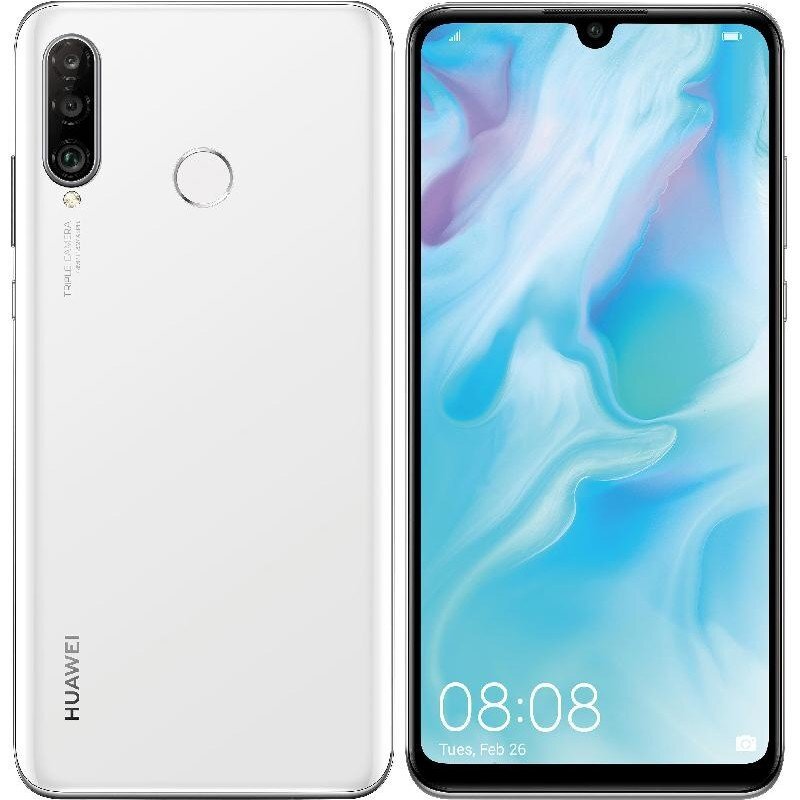 Huawei P30 Lite, 128 GB, Pearl White цена и информация | Mobilieji telefonai | pigu.lt