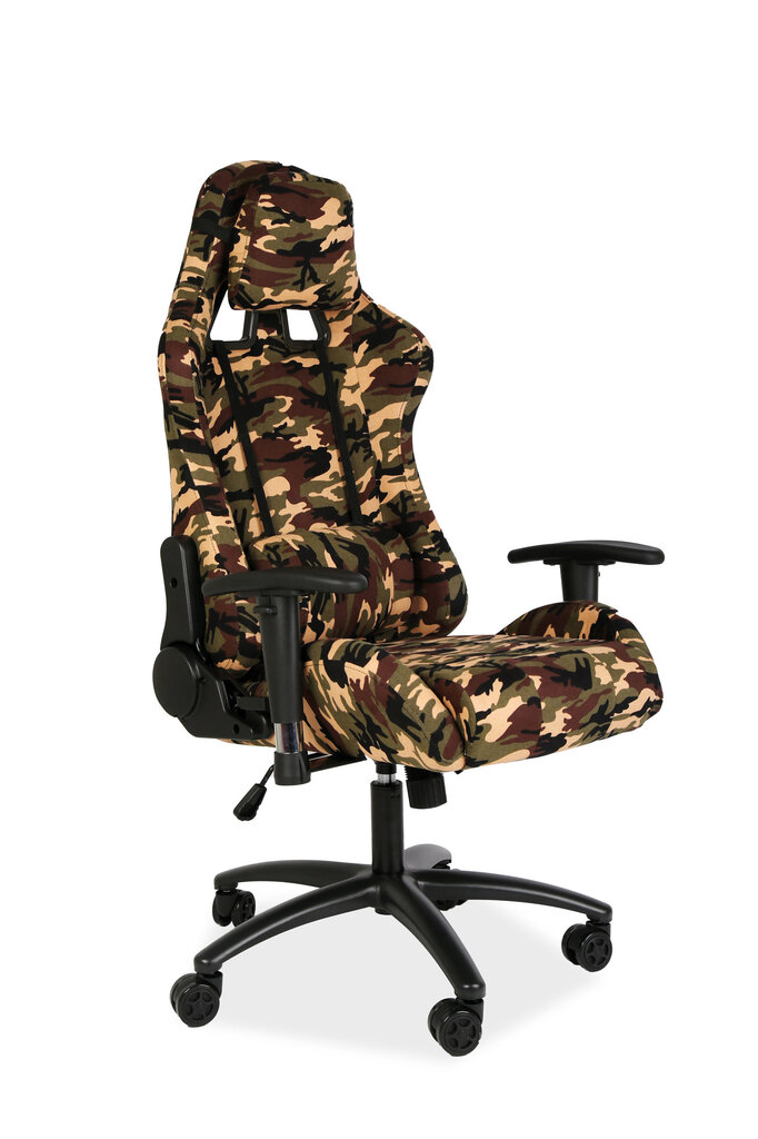 Žaidimų kėdė Signal Meble Strike, žalia/ruda kaina ir informacija | Biuro kėdės | pigu.lt