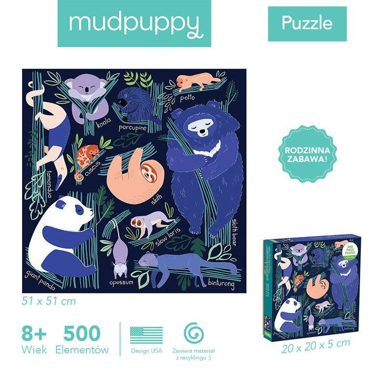 Dėlionė Miegantys gyvūnai Mudpuppy, 500 d. kaina ir informacija | Dėlionės (puzzle) | pigu.lt