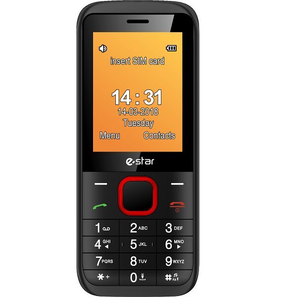 eStar X24, Dual Sim, Red цена и информация | Mobilieji telefonai | pigu.lt