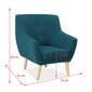 Fotelis Signal Meble Nordic 1 Velvet 1, žalias kaina ir informacija | Svetainės foteliai | pigu.lt