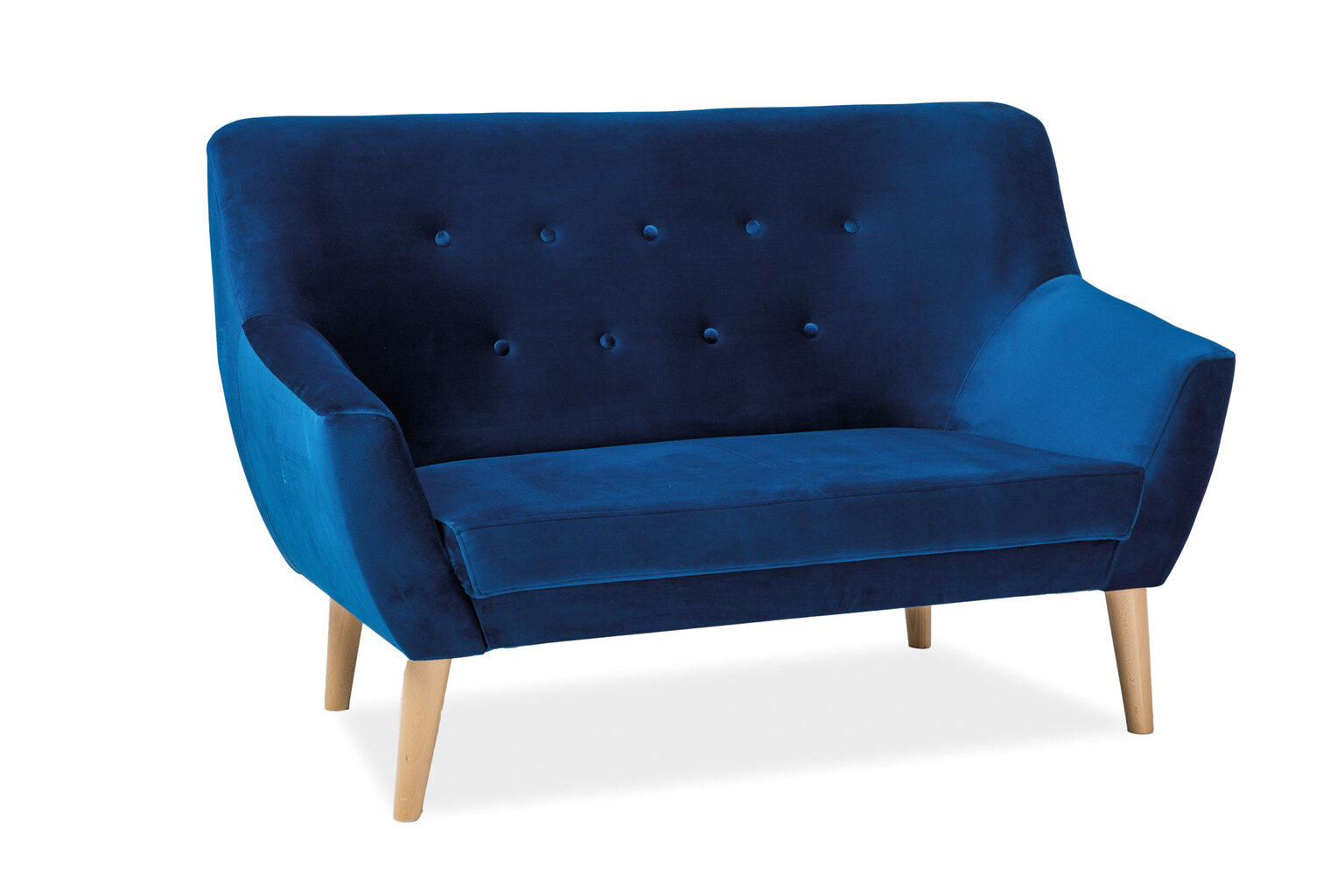 Sofa Signal Meble Nordic 2 Velvet, mėlyna kaina ir informacija | Sofos | pigu.lt