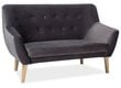 Sofa Signal Meble Nordic 2 Velvet, pilka цена и информация | Sofos | pigu.lt