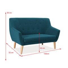 Sofa Signal Meble Nordic 2 Velvet, tamsiai žalia цена и информация | Диваны | pigu.lt