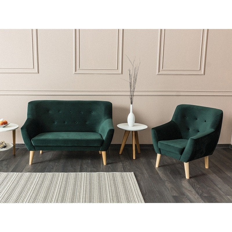 Sofa Signal Meble Nordic 2 Velvet, tamsiai žalia kaina ir informacija | Sofos | pigu.lt
