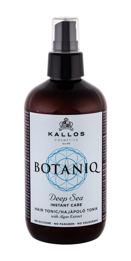Plaukų tonikas su jūros dumbliais Kallos Botaniq 300 ml цена и информация | Priemonės plaukų stiprinimui | pigu.lt